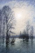 Per Ekstrom Oversvamning,motiv stamp Ile St.Ouen oil painting